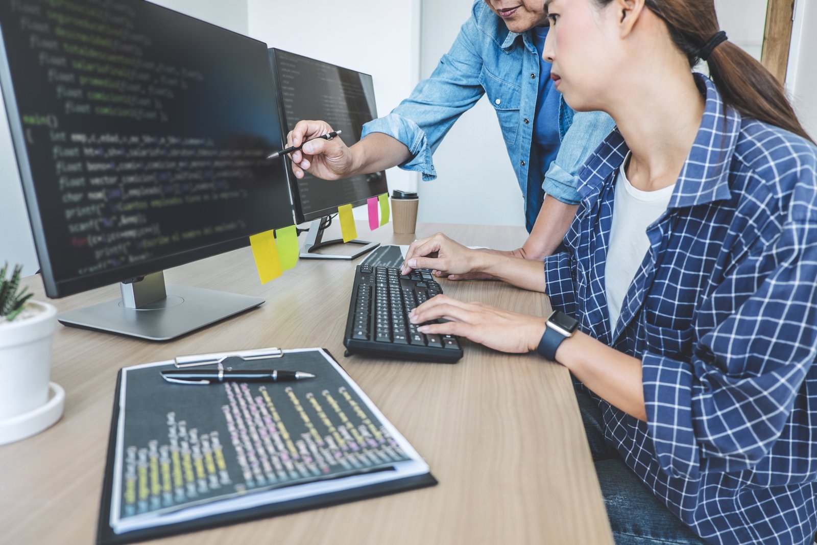 Team collaborating on research project